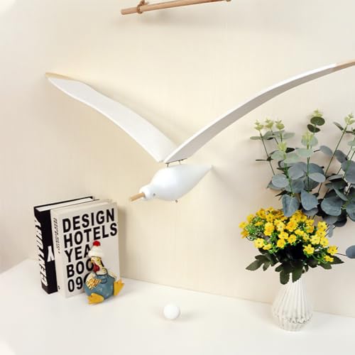 Gichee Flying Wooden Seagull Hanging Pendant