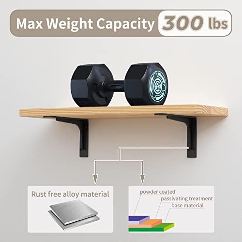 10x6 Inch Shelf Bracket Pack of 4 300lbs Load Capacity