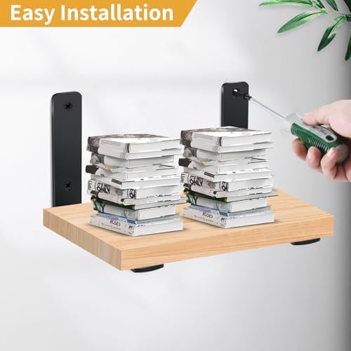 8 Pack L-Shaped Shelf Brackets with Screws