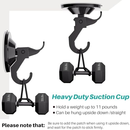 AENTGIU 5 Pack Vacuum Suction Cup Hooks Black