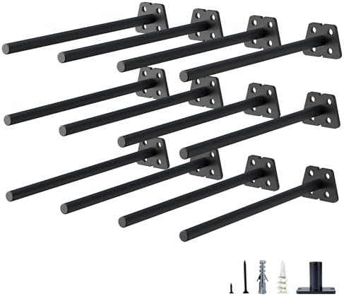 12-Pack 10 Inch Hidden Floating Shelf Bracket