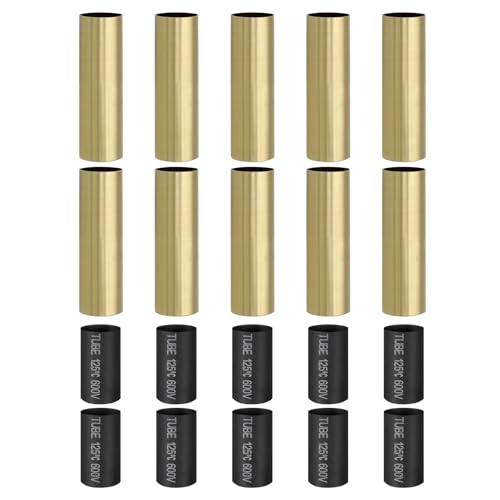 PATIKIL 3 Inch Tall Candle Covers Sleeves Bronze 10Pcs