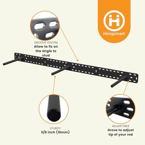 Hungsmart Floating Shelf Brackets 2 x 38 Heavy Duty Steel