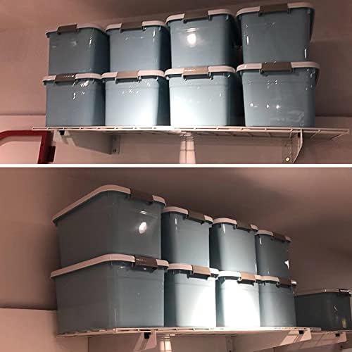 Wallmaster 2-Pack Heavy Duty Garage Wall Shelves 45x15 White