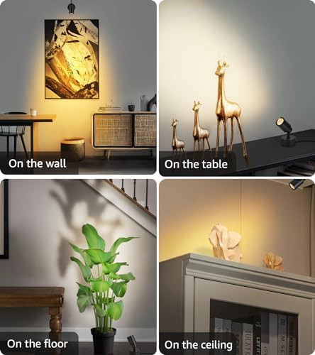 SUNVIE 2 Pack Dimmable LED Floor Spotlights with Timer and Remote Control