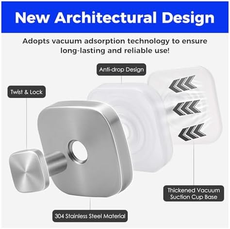 Heavy Duty Suction Cup Hooks for Shower and Wall