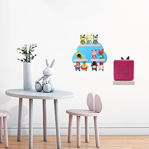 Magnetic Floating Shelf for Toniebox - Wooden Wall Storage Rack