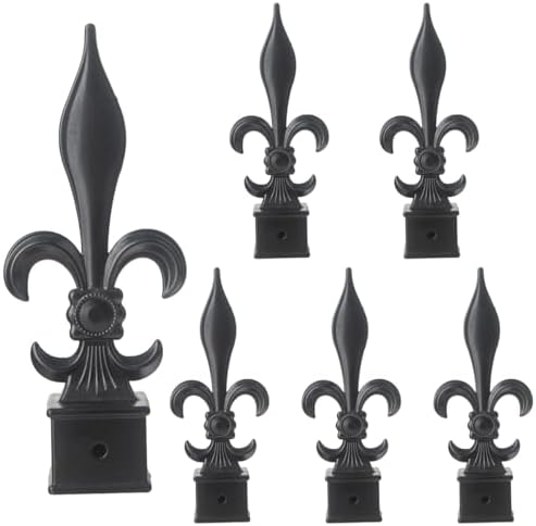 AKBFOX Fence Finials 6 Pack Black 1inch Aluminum Alloy