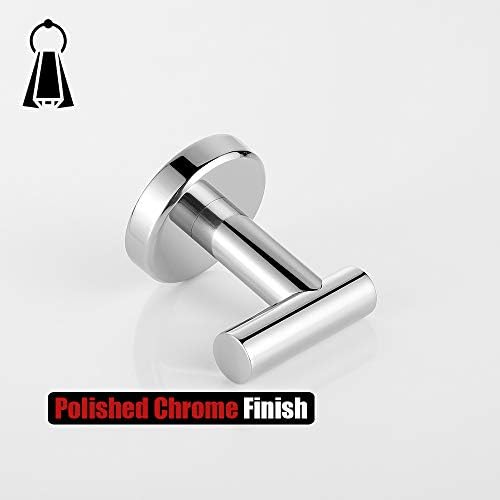 JQK Chrome Bathroom Towel Hook Pack of 2