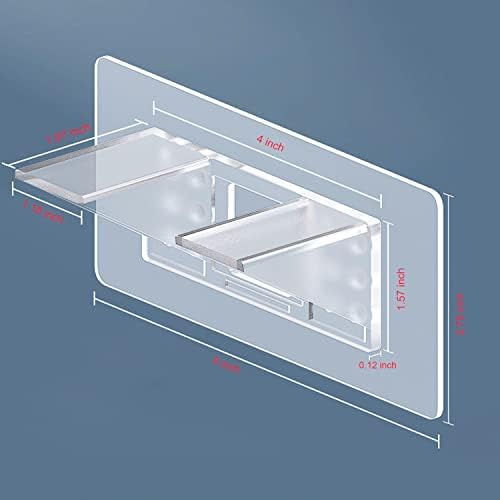 6 Piece Large Adhesive Shelf Bracket for Shelves Cabinets Closets