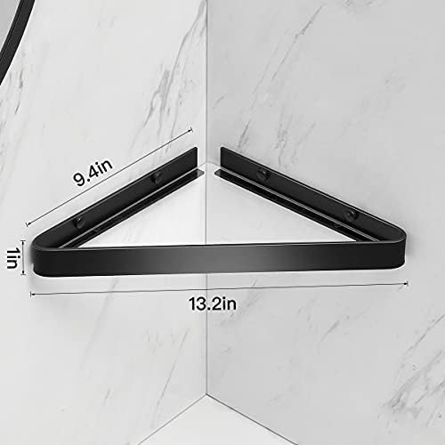VOLPONE 2-Tier Tempered Glass Corner Shelf for Bathroom