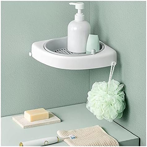 Bathroom Shower Corner Shelf 360 Rotating Storage Organizer Pink