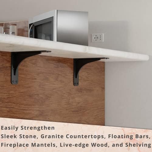 Starby Gladiator Series 500 Lb Low Profile Granite Shelf Brackets 2 Pack