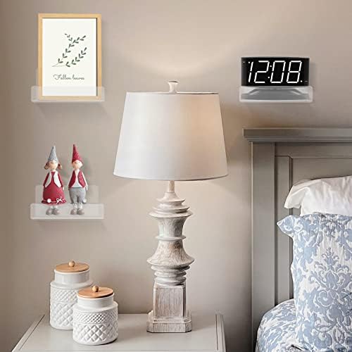 3 Pack Acrylic Floating Wall Shelves for Wall Storage