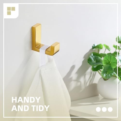 Angle Simple Towel Hook Brushed Gold 304 Stainless Steel