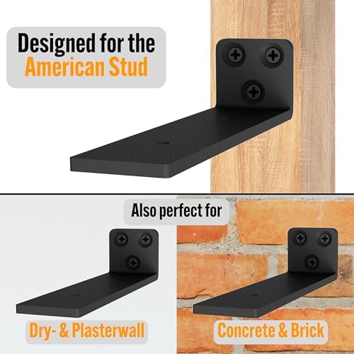 EVALD Floating Shelf Brackets 4 Pack