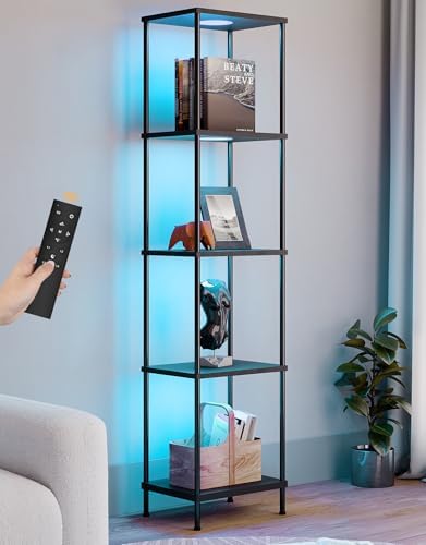Display Shelf with RGBW Light Floor Lamp