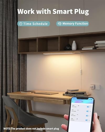 ASOKO Under Cabinet Lights with Dimmable Warm White and Memory Function