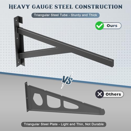 4 Pack Heavy Duty Garage Shelving Set Black