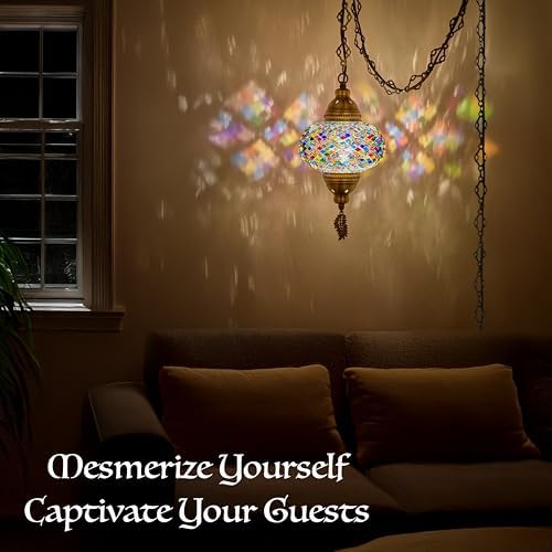 DEMMEX Turkish Mosaic Plug-in Pendant Light