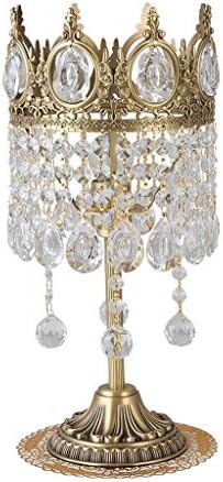 Elegant Copper Crystal Table Lamp with LED Light