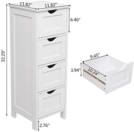 Corner Shelf Stand with Drawer for Small Spaces