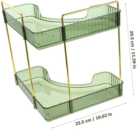 PRETYZOOM Transparent Corner Shelf Organizer for Kitchen and Bathroom