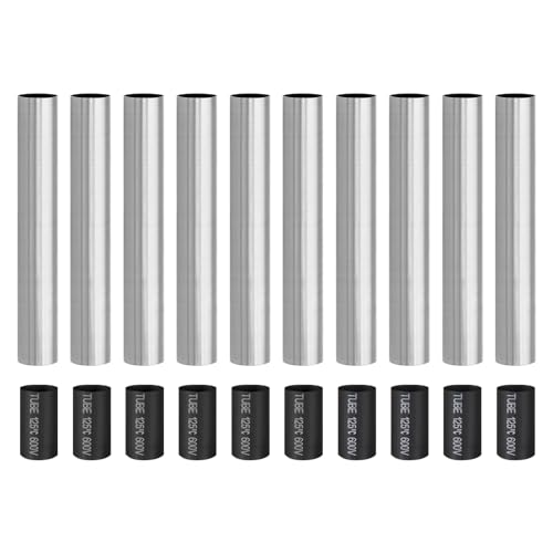 PATIKIL 6 Inch Chrome Candle Cover Sleeves 10Pcs