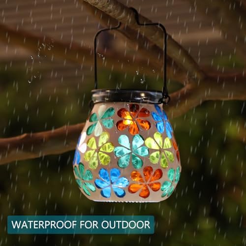 Bshine Mosaic Solar Lantern Outdoor Hanging Waterproof