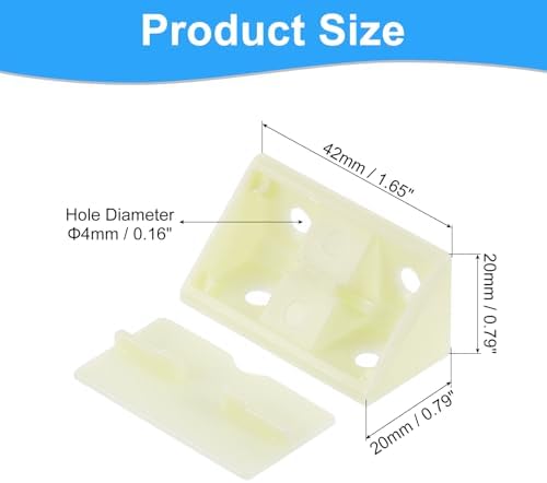 Uxcell 12 Pcs 90 Degree Plastic Corner Braces