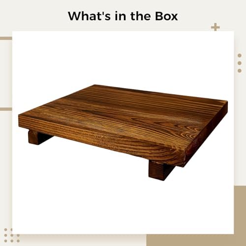 Wood Riser Pedestal Stand for Bathroom and Kitchen