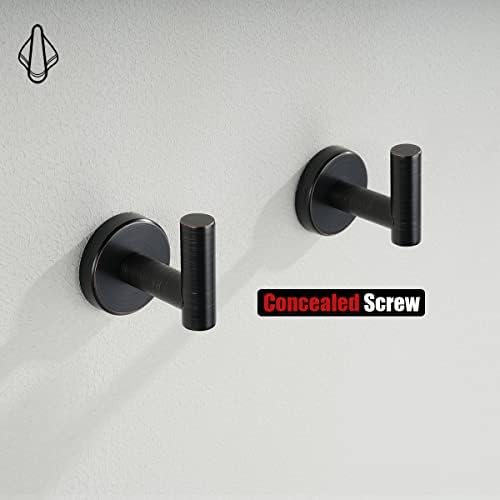 JQK Oil Rubbed Bronze Towel Hook 304 Stainless Steel Pack of 2