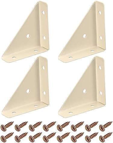 uxcell 4Pcs 66mm x 66mm Angle Corner Brackets with Screws