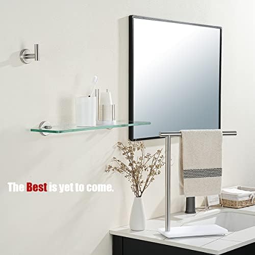 JQK Tempered Glass Shelf for Bathroom 24x5 inches