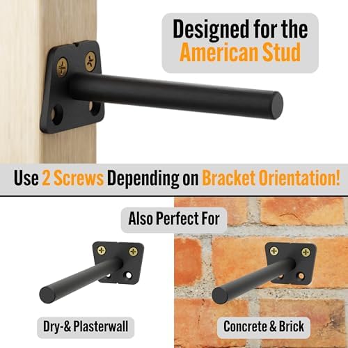 EVALD Hidden Floating Shelf Bracket 6 Pack