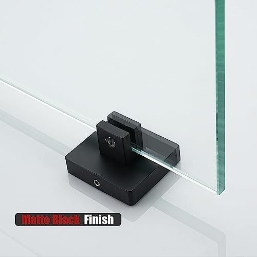 JQK Corner Glass Shelf Black 2 Pack TGS290L10-PB-P2