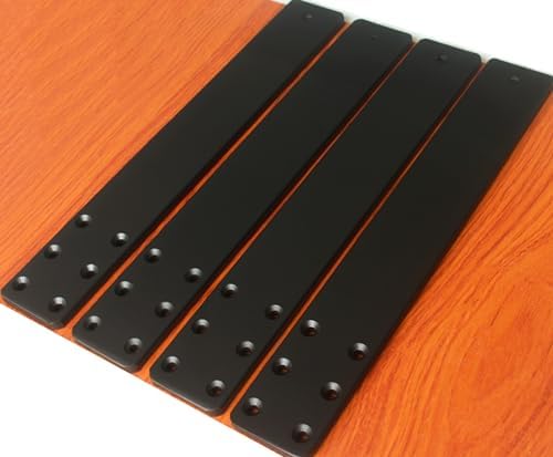 4 Pack Frosted Black Hidden Countertop Support Brackets