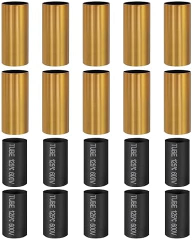 PATIKIL 2 Inch Tall Candle Covers Metal Sleeves 10pcs