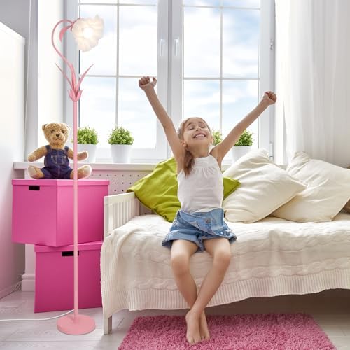 HMVPL Pink Flower Floor Lamp for Living Room and Bedroom