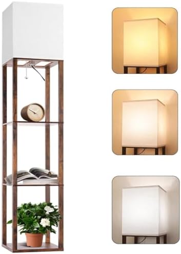Wishwill Floor Lamp with Shelves and 3 CCT LED Bulb