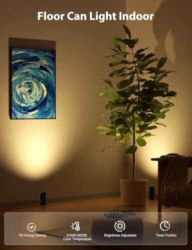 Onforu 7W Floor Can Light Uplighting 2 Pack