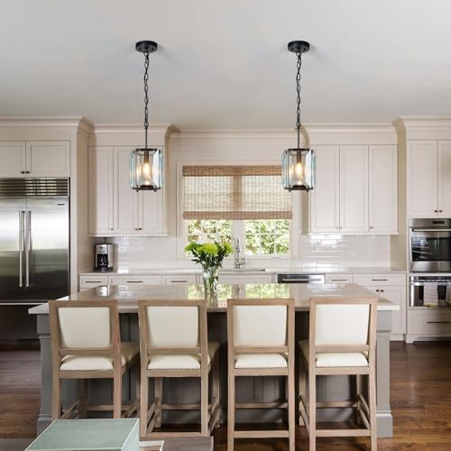 Modern Black Crystal Chandelier Rectangle Pendant Light