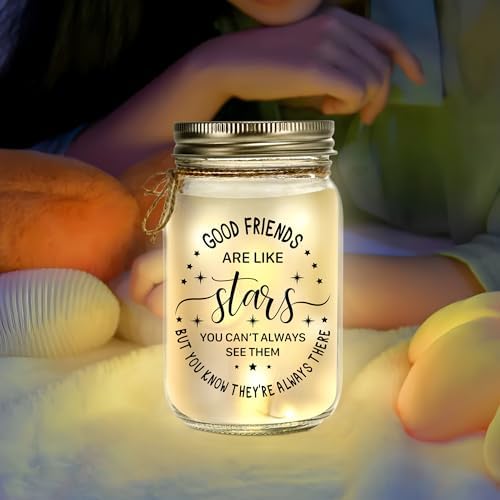 Kenon Personalized Mason Jar Night Light for Friends