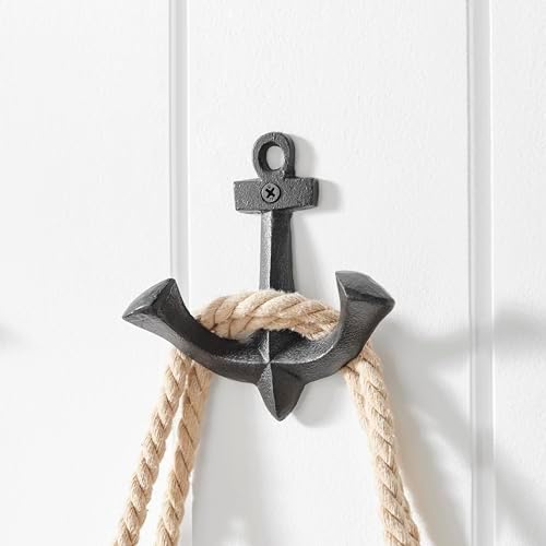 Danya B 4 Piece Dark Brown Cast Iron Anchor Hooks