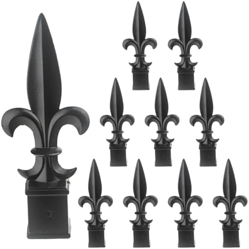 AKBFOX Fence Finials 10 Pack 1inch Black Aluminum Alloy