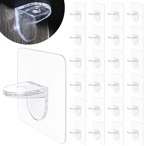 AccEncyc Adhesive Shelf Bracket 12Pcs Punch Free Support Pegs