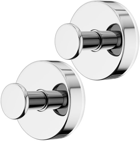Suction Cup Hooks 2Pcs Chrome Bathroom Towel Robe Hooks