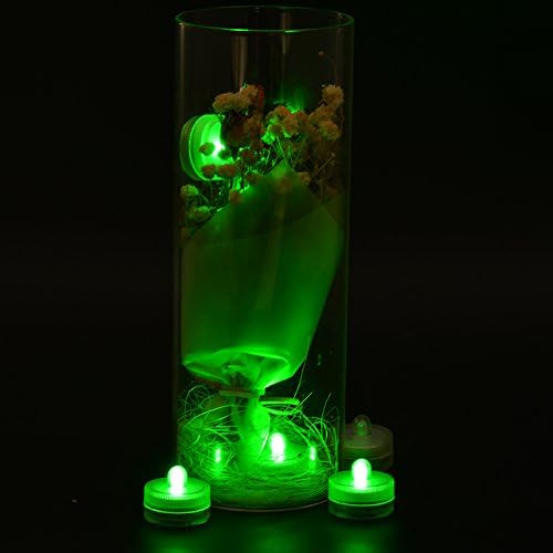 KITOSUN Submersible LED Tea Light Candles Pack of 12 Green