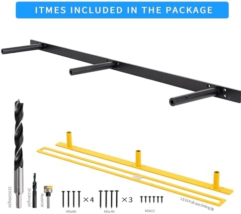 Picesa Heavy-Duty Floating Shelf Bracket Set with Premium Kit