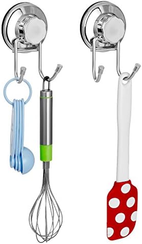 SANNO Double Suction Hooks for Walls Towel Robe Bath Coat 2 Pack
